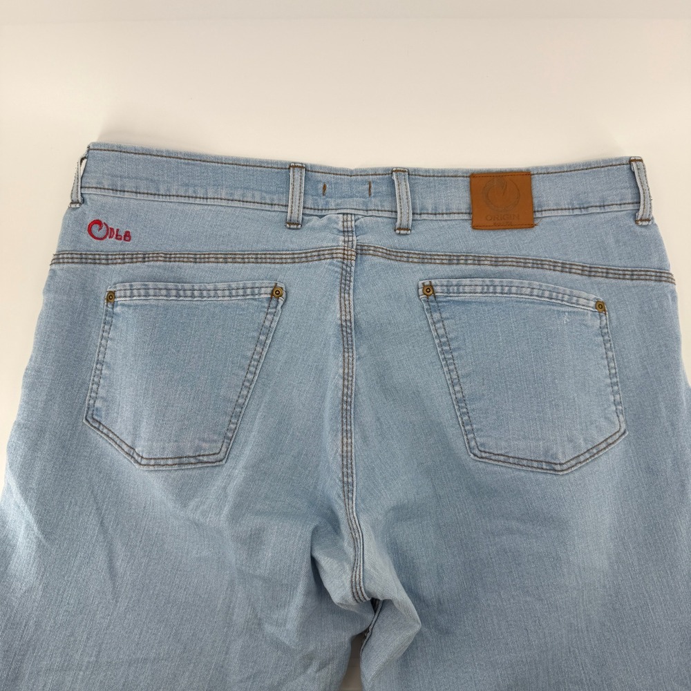 Origin Jeans Mens 40x29 (Tag 36x30) Light Blue Straight Leg Denim Made in USA - Picture 5 of 16